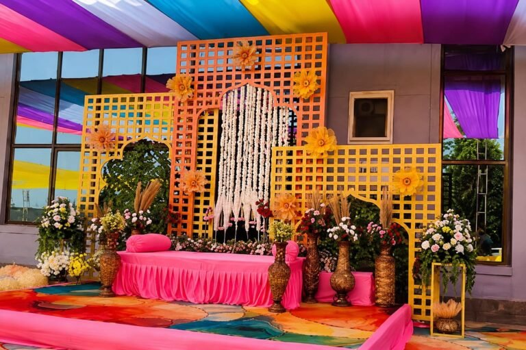 Mehendi sangeet stage decoration Neral