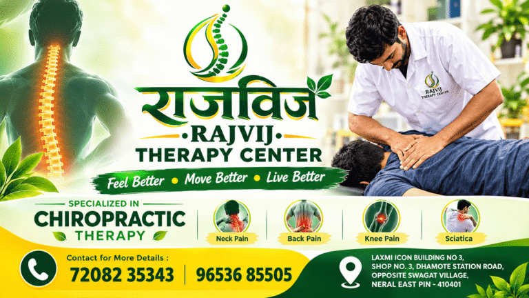 Chiropractic therapy in Neral at Rajvij Therapy Center